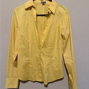 Ann Taylor Yellow Button Down Shirt